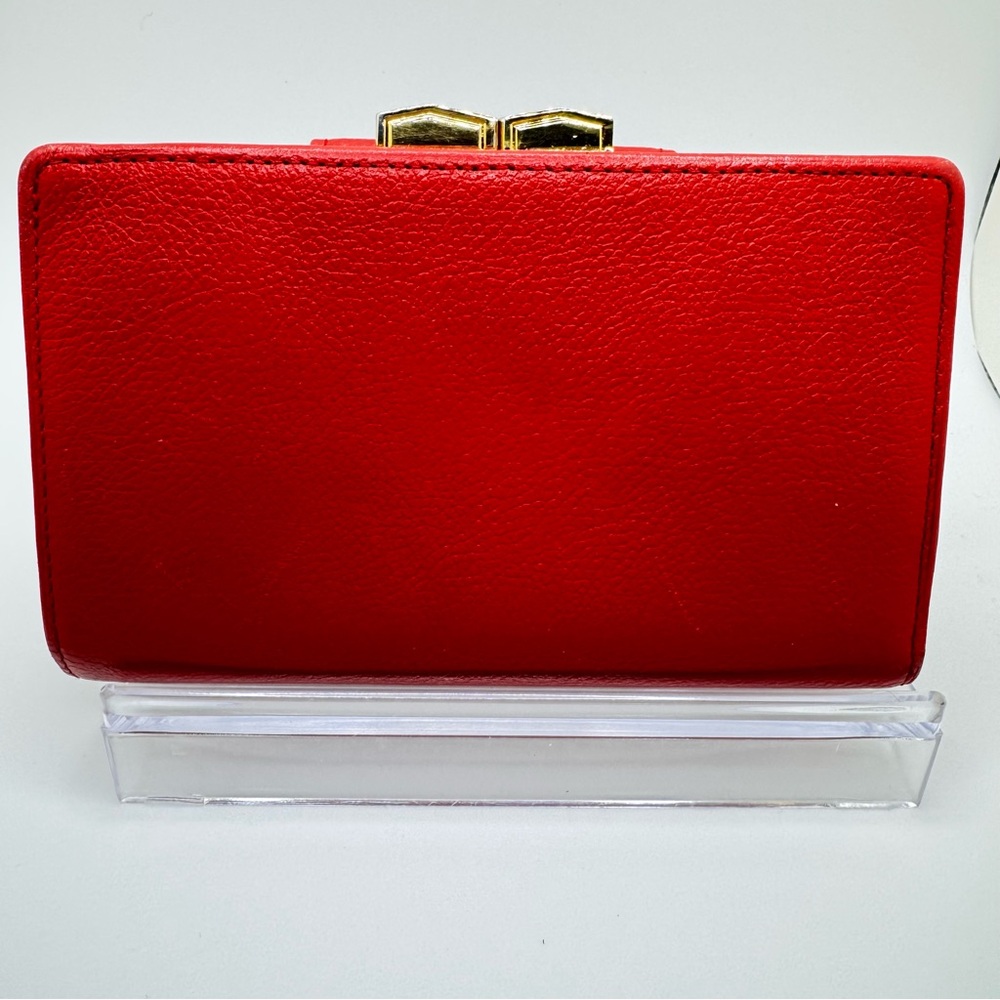 YSL - Saint Laurent- soft leather bright Pink kiss lock wallet - Picture 2 of 16